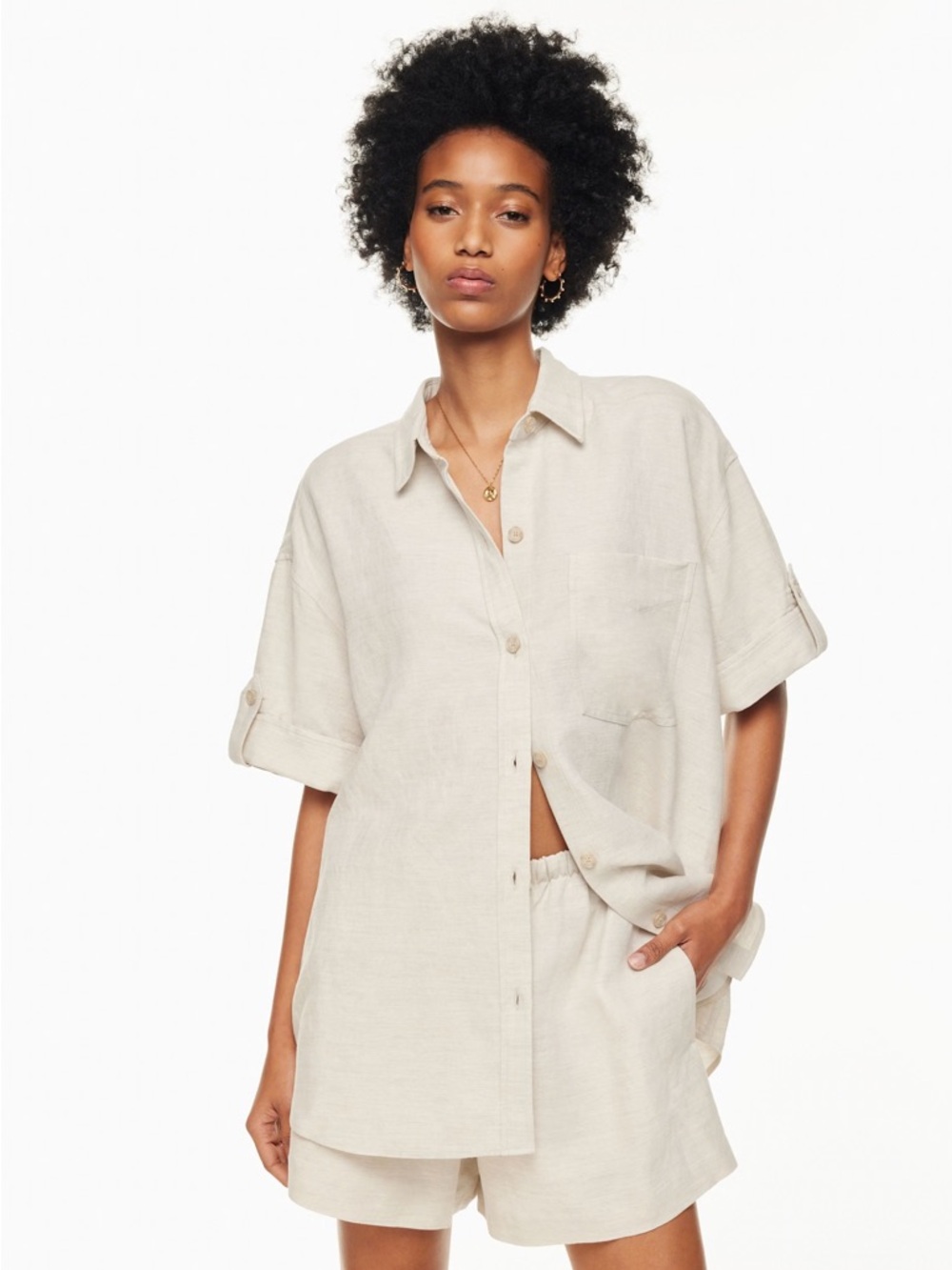 Aritzia Wilfred Era Linen Shirt - Sz xs